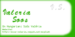 valeria soos business card